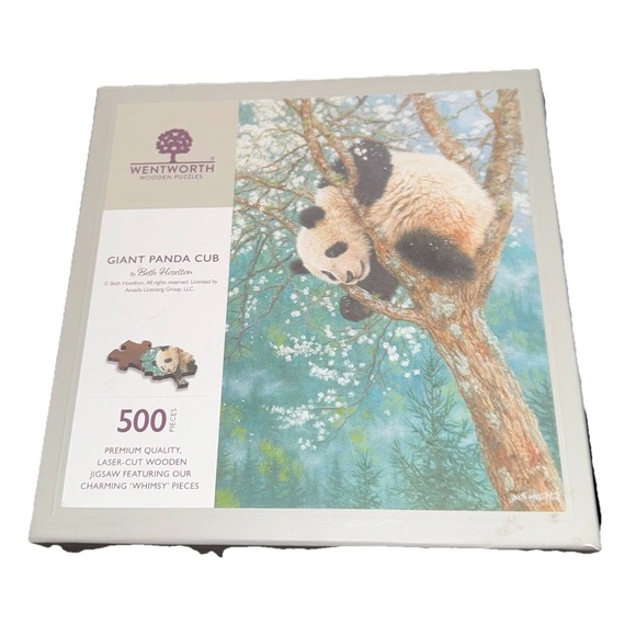 Other - Wentworth Wooden 500 Piece Jigsaw Puzzle Giant‎ Panda Cub Beth Hoselton